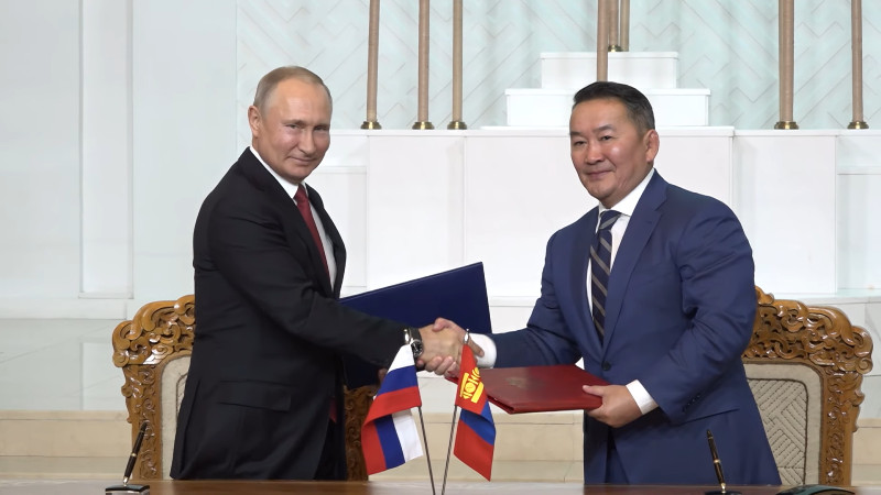 МУ-ын Ерөнхийлөгч асан Х.Баттулга, ОХУ-ын Ерөнхийлөгч В.Путин /2019.09.03/