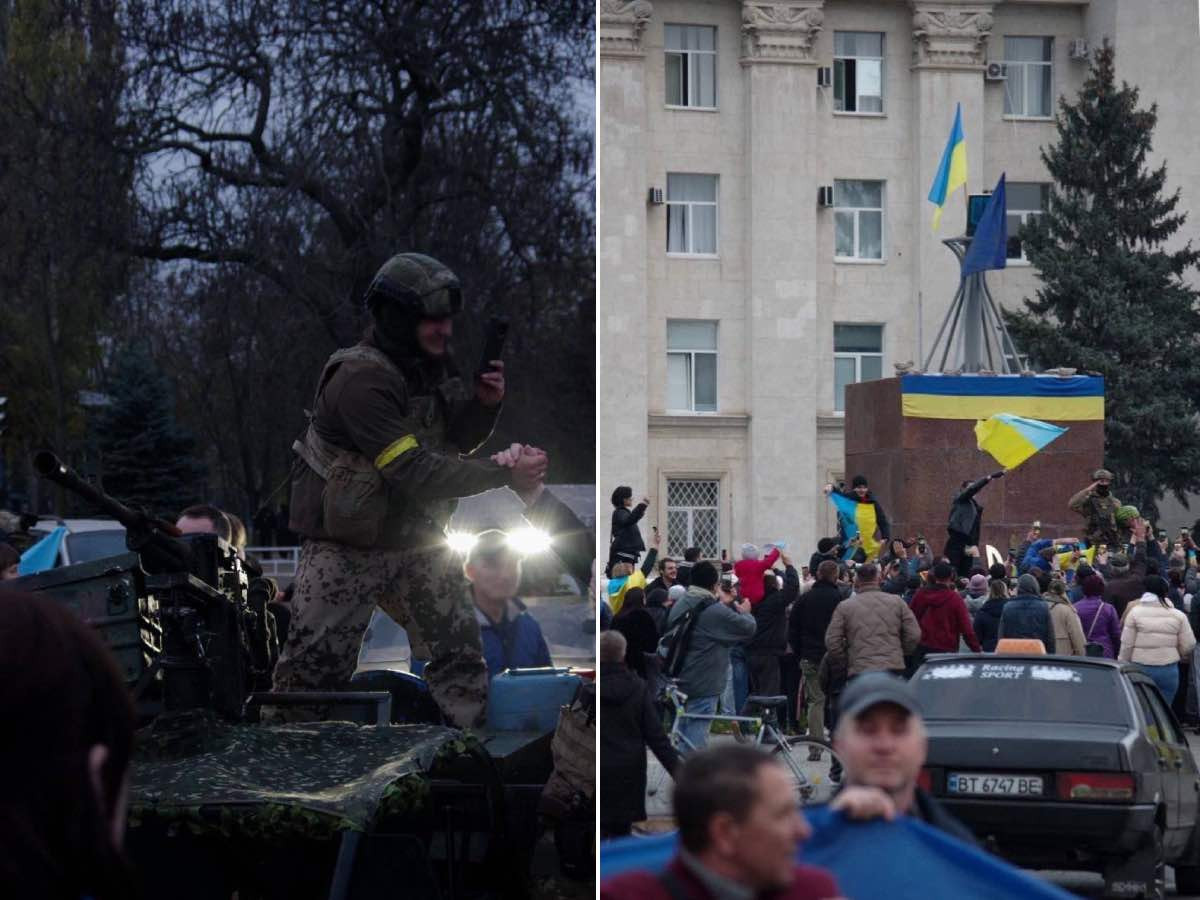 ВИДЕО: Херсонд ирж байгаа Украины цэргүүдийг хотын иргэд баяр хөөртэй угтаж эхэлжээ