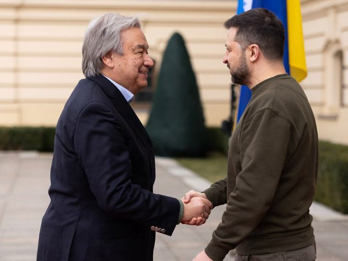 "Украины ард түмнийг зовлон зүтгүүрт хүргэсэн мөргөлдөөнийг арилгахын тулд НҮБ шаардлагатай хүчин чармайлтаа гаргана" гэж Антонио Гутерриш мэдэгджээ