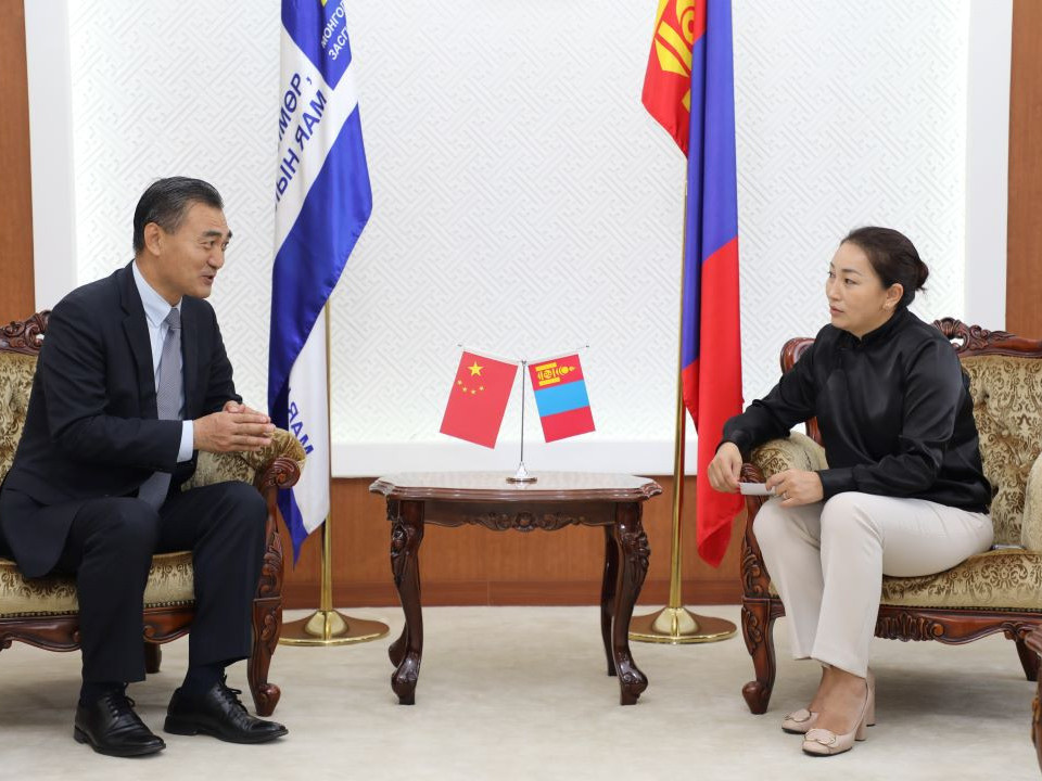 БНХАУ-аас Монгол Улсад суугаа Элчин сайд Цай Вэньруйг хүлээн авч уулзлаа