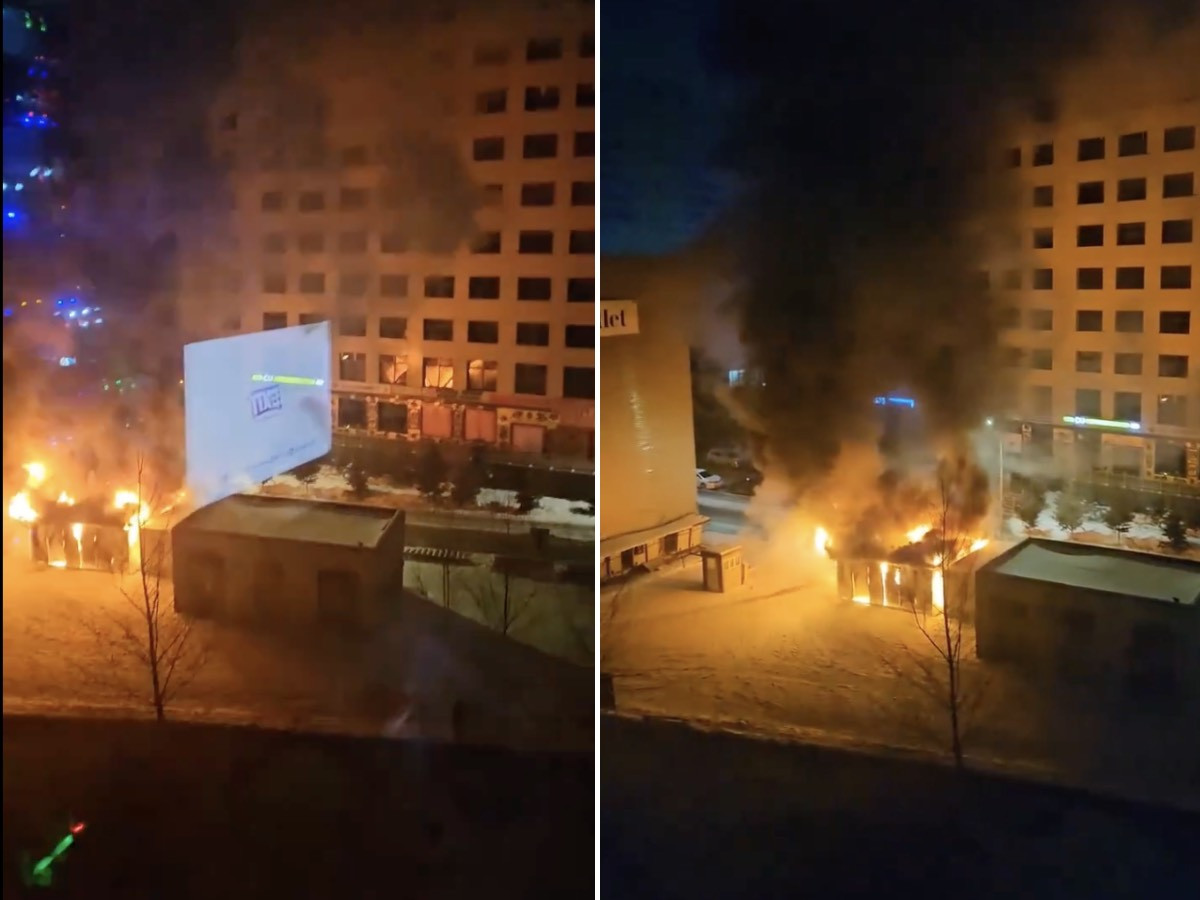 ВИДЕО: "S'Outlet дэлгүүрийн гадна байсан 40 тоннын чингэлэг шатаж байсныг ажиллаж унтраасан" гэж мэдээлжээ