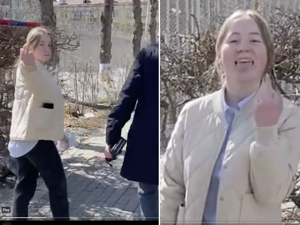 ВИДЕО: Үзэл бодлоо илэрхийлж байсан "No war" хөдөлгөөний залуу руу орос бололтой эмэгтэй "дунд хуруу" хэлээ гаргаж, тэднийг доромжилжээ