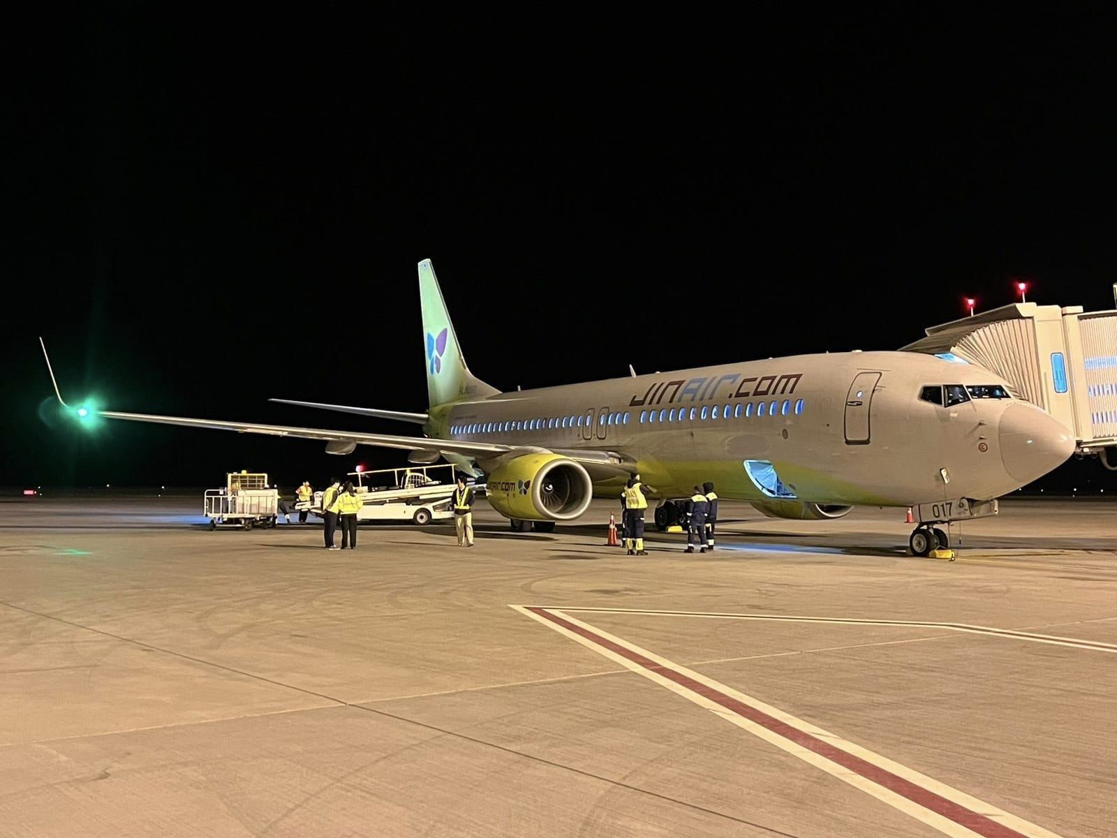 БНСУ-ын "Jin Air" компанийн агаарын хөлөг Муан-Улаанбаатарын чиглэлд анхны нислэгээ амжилттай үйлджээ