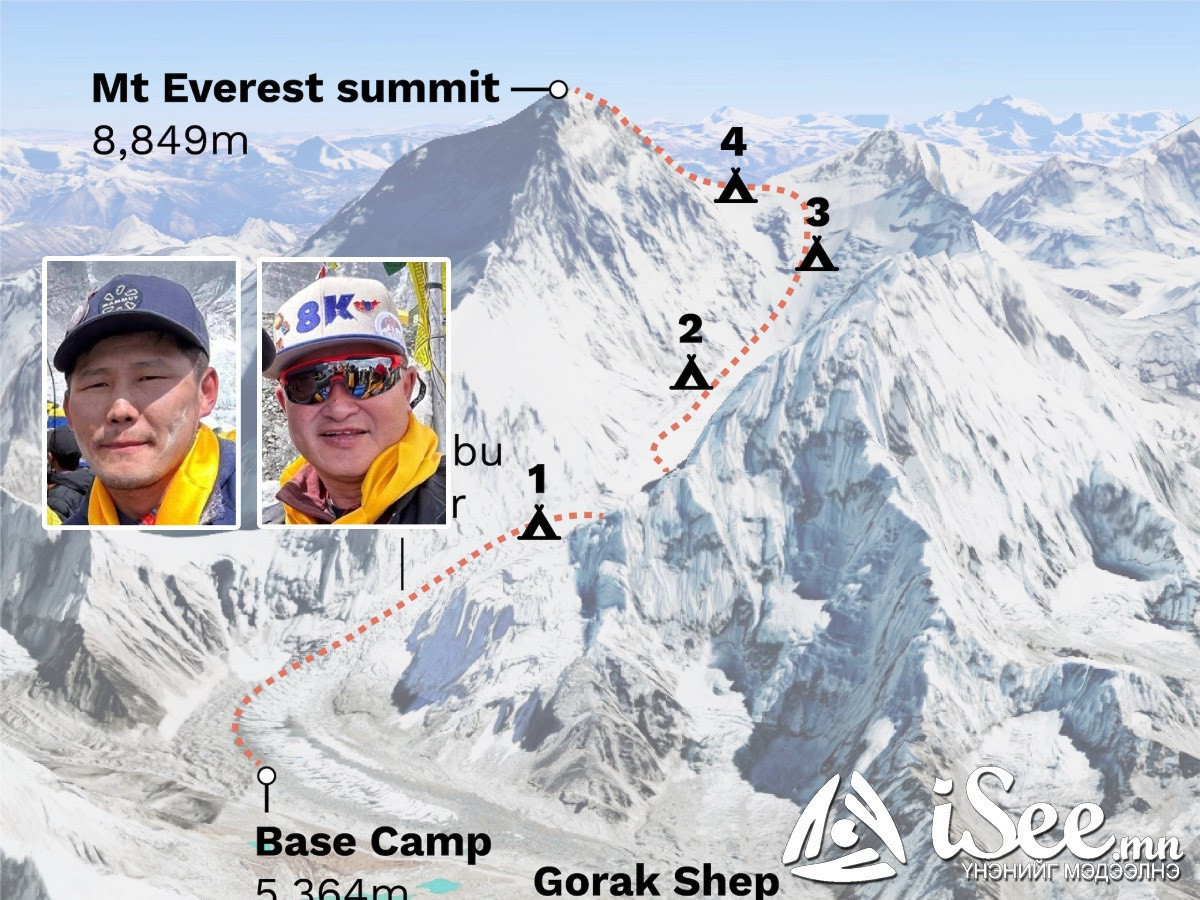 ШУУРХАЙ: Эверестэд осолдсон Л.Пүрэвсүрэнгийн цогцсыг буулгах оролдлого амжилтгүй болсон учир ууланд нь үлдээхээр болжээ