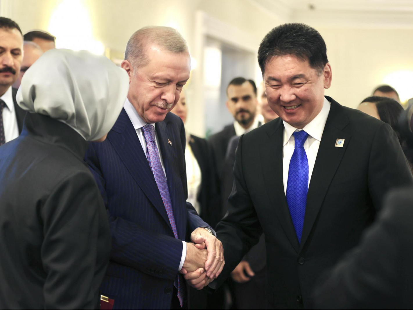 Монгол Улсын Ерөнхийлөгч У.Хүрэлсүх Бүгд Найрамдах Турк Улсын Ерөнхийлөгчтэй уулзлаа