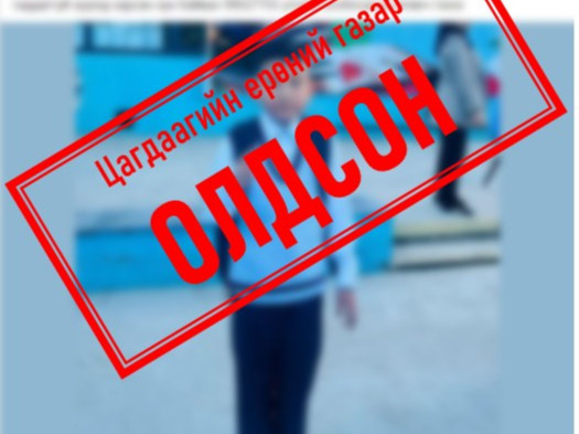 Дүүг нь авах гээд сургууль руу орох хооронд алга болсон хүүг тухайн өдөрт нь эсэн мэнд олсон гэж ЦЕГ-аас мэдээллээ