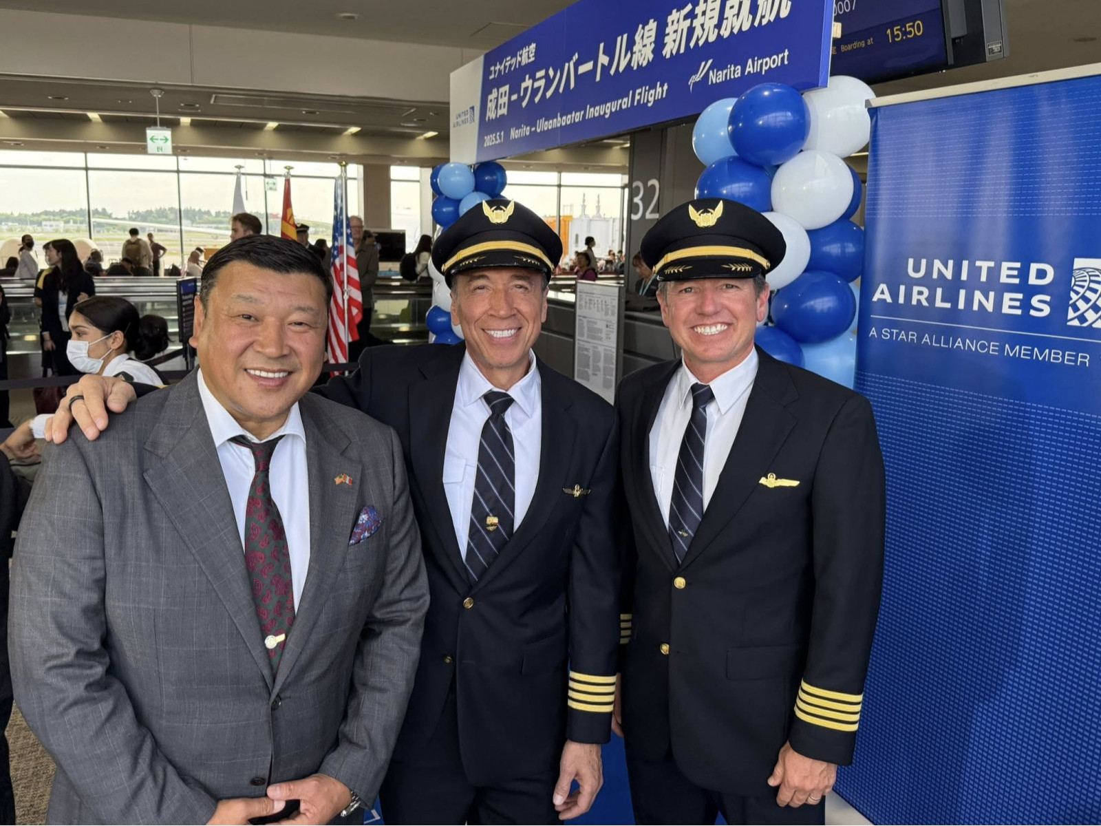 Өнөөдөр АНУ-ын United Airlines авиа компани Токио-Улаанбаатар хооронд анхны нислэгээ үйлдэж байна