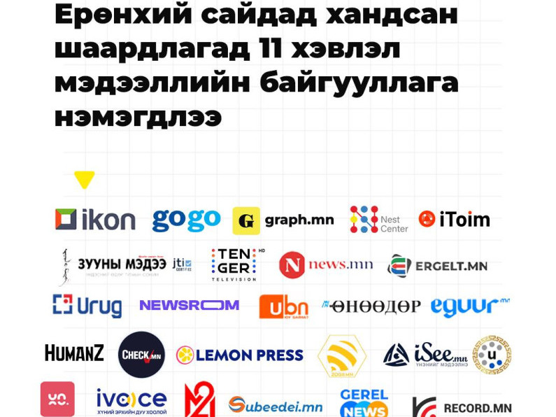 Шаардлагад 11 хэвлэл мэдээллийн байгууллага нэмэгдэж 26 боллоо