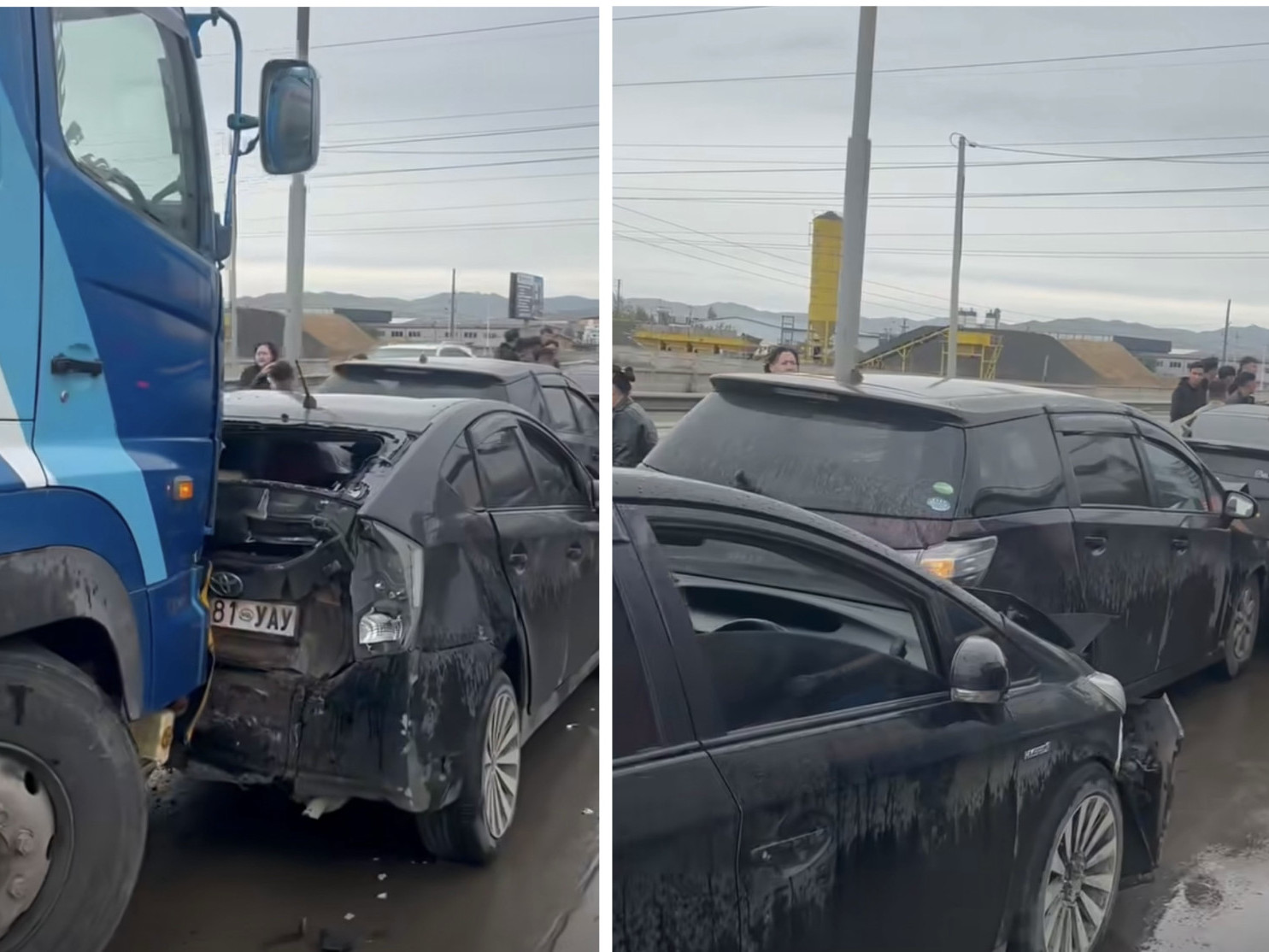 ВИДЕО: Сонсголонгийн замд ачааны машин суудлын тэрэгний араас мөргөж, долоон машин осолдсон ноцтой осол гарчээ
