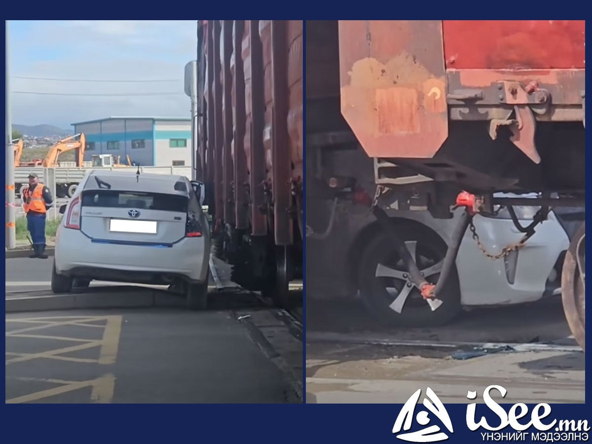 ВИДЕО: Таван шард суудлын автомашин галт тэрэгтэй мөргөлдсөн осол гарчээ