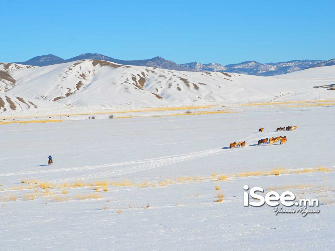 Энэ сарын 09-нд ихэнх нутгаар хүйтний эрч бага зэрэг чангарна