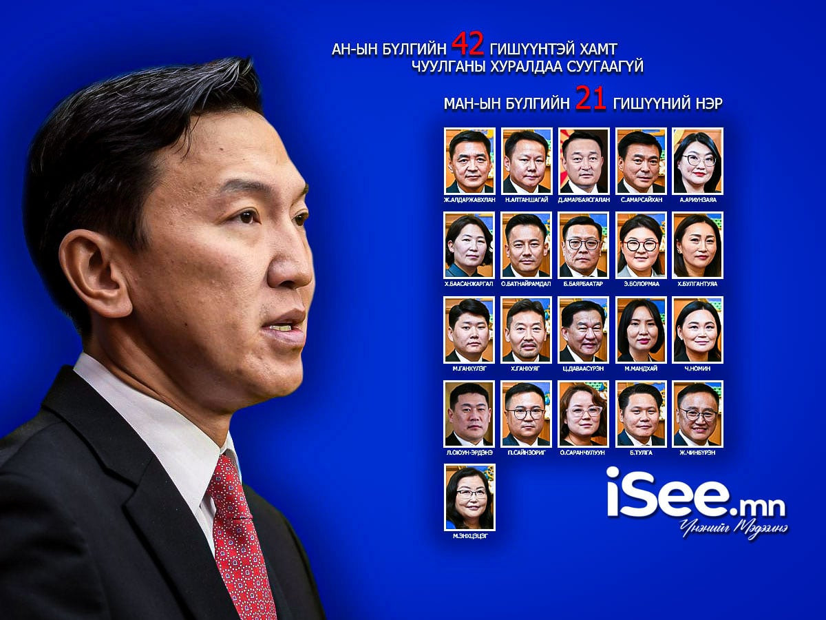 АН-ын "улс төр"-д Л.Оюун-Эрдэнэ, Д.Амарбаясгалан нарын эрх ашиг нэгдсэнийг Пүрэв гарагийн чуулганы хуралдааны ирцийн мэдээлэл ил болгов 