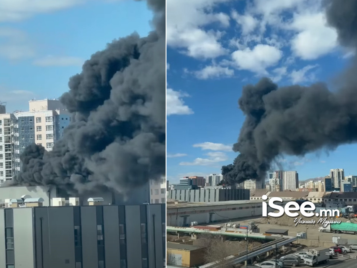 ВИДЕО: АПУ компанийн сүүний үйлдвэрийн өргөтгөлд гарсан галыг унтраахаар ажиллаж байна