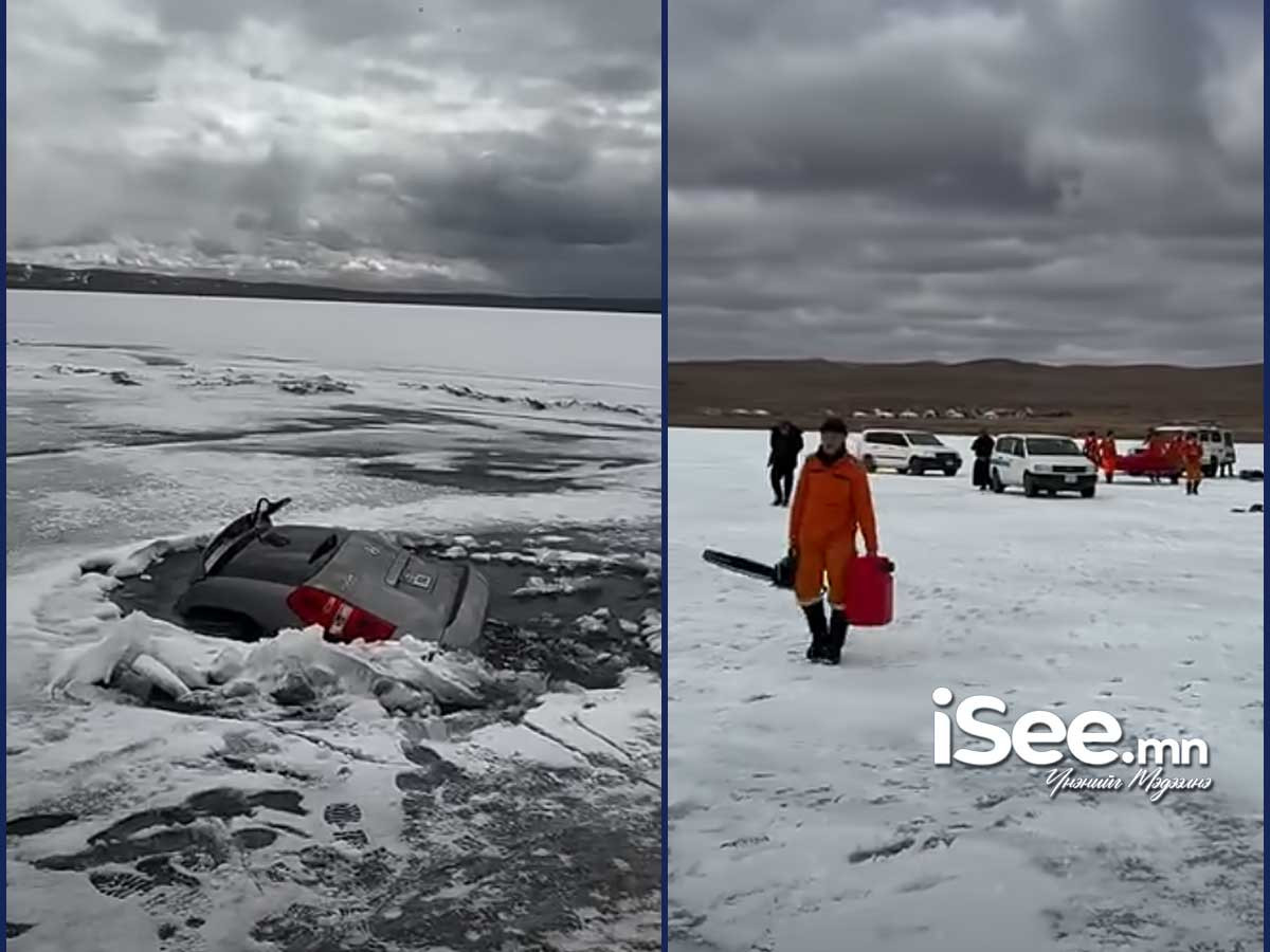 ТОДРУУЛГА: "Өгий" нуурт живсэн автомашиныг татан гаргасан бөгөөд хүмүүс эсэн мэнд гарсан