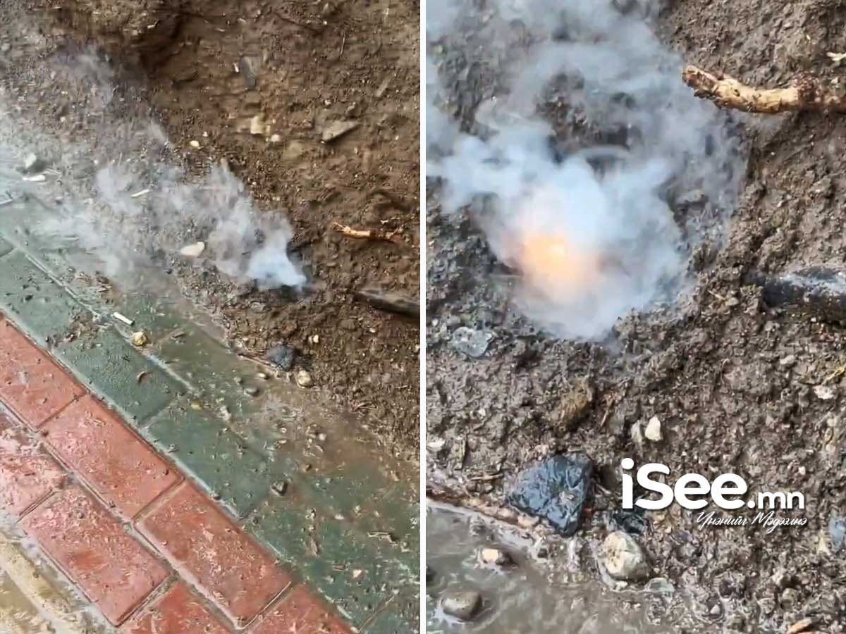 ВИДЕО: Улаанбаатарт өнөөдөр орсон борооны дараа шалбарсан цахилгааны утас шатаж байгаа бичлэгийг иргэн нийтэлжээ 