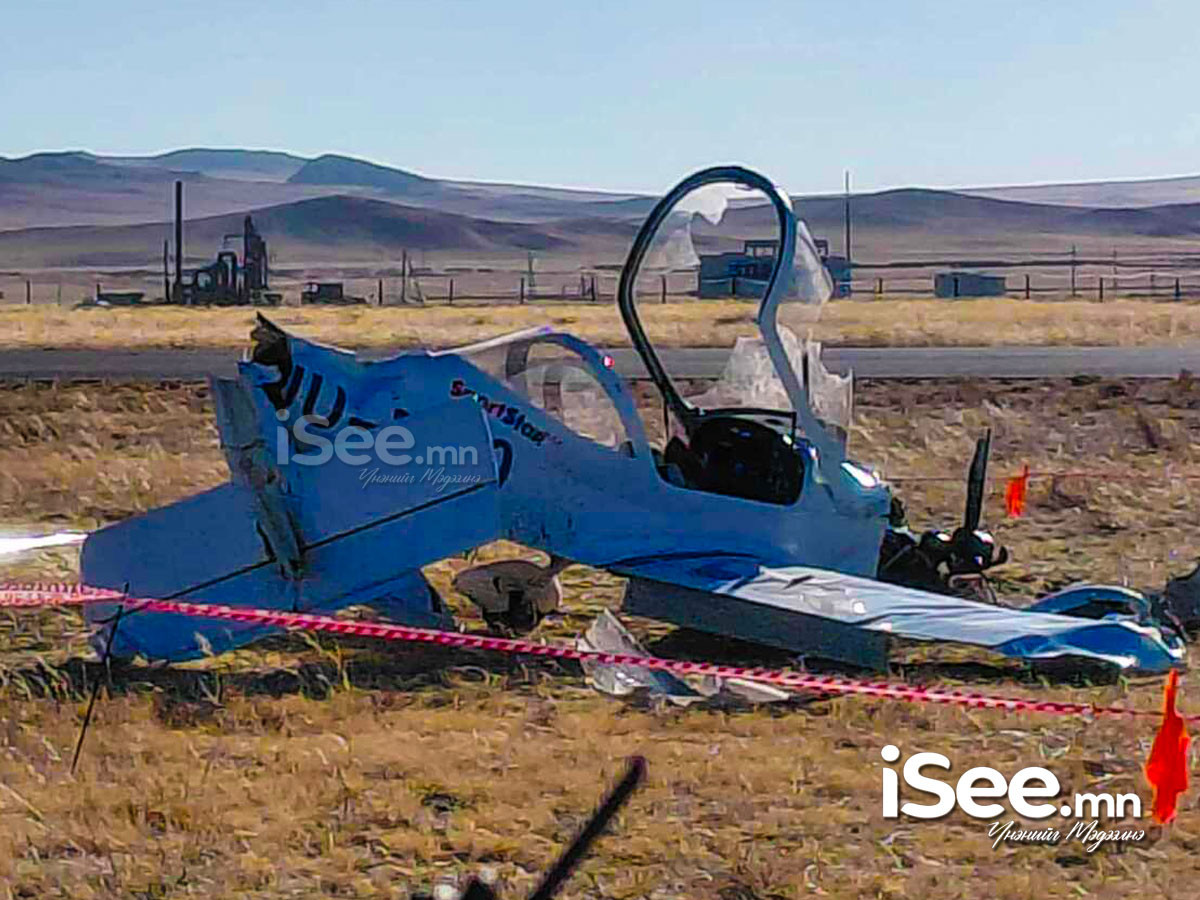 Баянхонгор суманд гарсан онгоцны ослын нөхцөл байдлын гэрэл зураг. 2025.10.03-ны өдөр