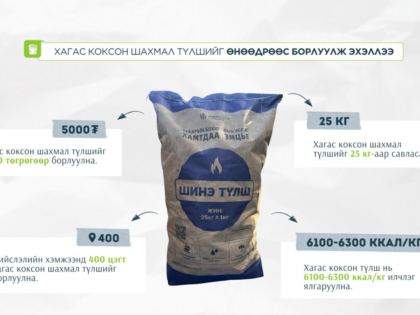 Хагас коксон шахмал түлшийг борлуулж эхэллээ