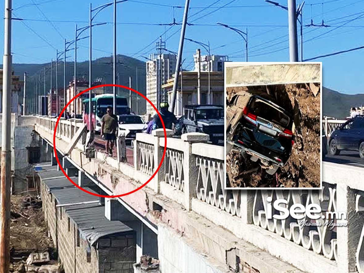Энхтайваны гүүрэн дээрээс унасан машины жолооч 1.38 согтолттой байжээ